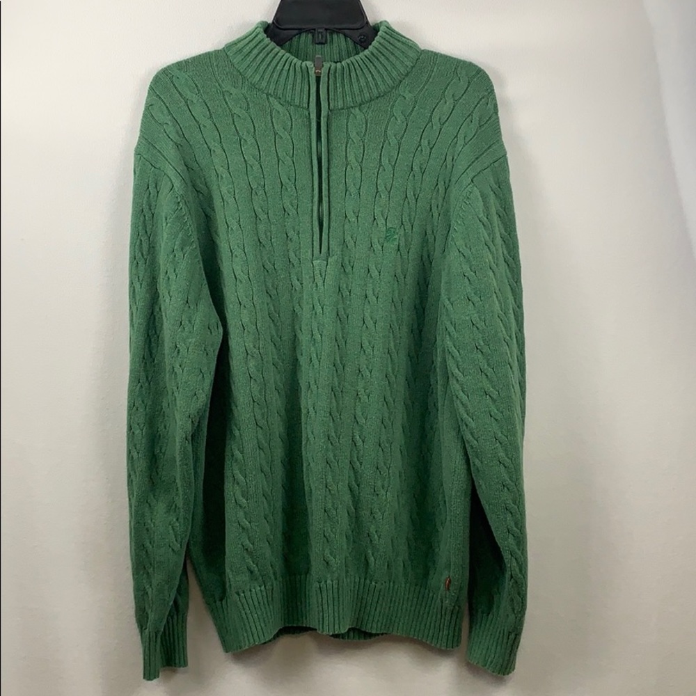 Izod men’s green knit sweater size L